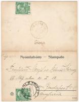 1910 Fiume, Rijeka; Via Ciotta, Scuola cittadina, Fotografia Carposio / utca, iskola. Két részes kin...