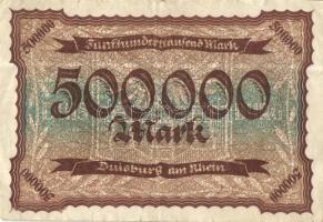 Német Birodalom/Weimari Köztársaság/Duisburg 1923.7.31. 500.000M (2x) T:III-