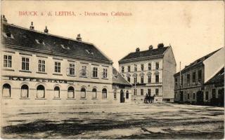 1916 Lajtabruck, Bruck an der Leitha; Deutsches Caféhaus / Német kávéház / German cafe (fa)