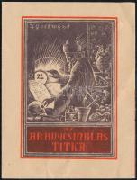 1942 A Jobbsors Sorsjegyárusító Rt. reklámlapja, címlapon Mosdóssy Imre (1904-1995) grafikájával