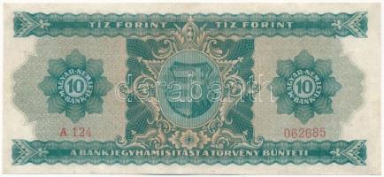 1946. 10Ft "A 124 062685" T:III / 
Hungary 1946. 10 Forint "A 124 062685" C:F 
...