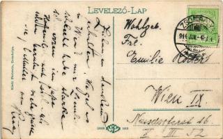 1914 Zsombolya, Jimbolia; Deák Ferenc utca, Schutz Lajos, Lippa István, Singer varrógépek, Ganz-féle...