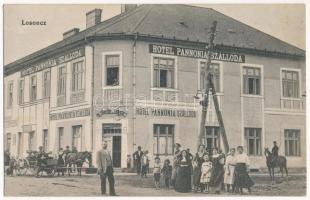 Losonc, Lucenec; Pannonia szálloda, Polgári bor és sör mérés / hotel, beer and wine hall