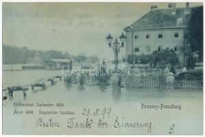 1899 (Vorläufer) Pozsony, Pressburg, Bratislava; árvíz 1899. szeptember havában / Hochwasser / flood