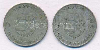 1947. 5Ft Ag "Kossuth" (2x) T:3 patina
Adamo F8.1