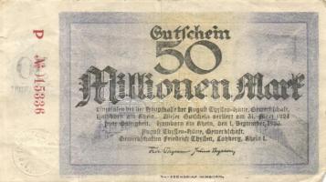 Német Birodalom/Weimari Köztársaság/Hamborn/August Thyssen-Hütte 1923.9.1. 50.000.000M (2x) T:II,II-