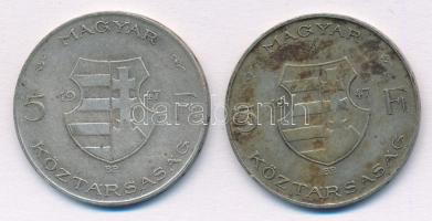 1947. 5Ft Ag "Kossuth" (2x) T:3 patina
Adamo F8.1