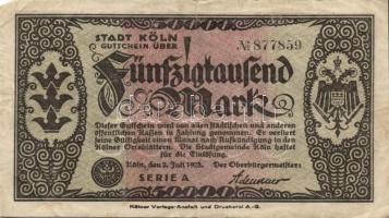 Német Birodalom/Weimari Köztársaság/Köln 1923.7.2. 50.000M (8x) T:II,III