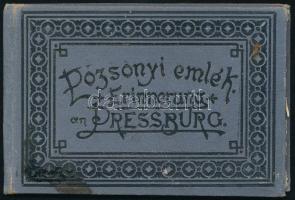 cca 1870 Pozsony (Pressburg / Bratislava) látnivalóit bemutató leporelló magyar és német nyelven feliratozva, hajtásszéli sérülésekkel