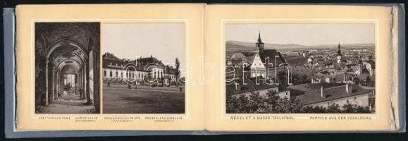 cca 1870 Pozsony (Pressburg / Bratislava) látnivalóit bemutató leporelló magyar és német nyelven fel...