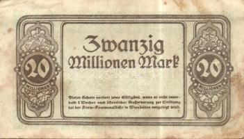 Német Birodalom/Weimari Köztársaság/Wiesbaden, Landkreis 1923.9. 20.000.000M T:III