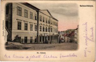 1913 Selmecbánya, Schemnitz, Banská Stiavnica; Evangélikus líceum. Joerges / Lutheran school