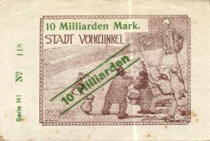 Német Birodalom/Weimari Köztársaság/Vohwinkel 1923.10.15. 500.000.000M, 10.000.000.000M T:III,III-
