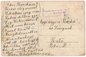 1916 Székelyföldvár, Feldioara-Razboieni, Razboieni-Cetate; Görögkeleti és református templom, Gróf ...