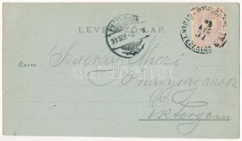 1899 (Vorläufer) Arad, Minorita templom, vár főkapuja, Maros-part, Lyceum, Arad-Csanádi egy. Vasutak...