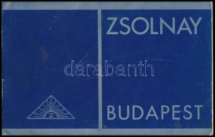 cca 1940 Zsolnay fürdőszobai kerámiák képes minta katalógus. 8p. Karton borítással