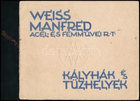 cca 1930 Weiss Manfréd Acél- és Fémművei Rt. kályha és tűzhely árjegyzéke, színes mintamelléklettel, 19p