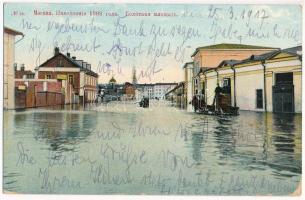 1917 Moscow, Flood in 1908, Bolotnaya square (EK)