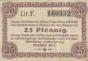 Német Birodalom/Weimari Köztársaság/Hannover 1920.3.1. 25Pf + 1920.3.15. 25Pf T:II