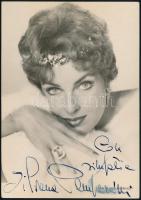 Silvana Pampanini (1925-2016) olasz színésznő, rendező, énekesnő autográf aláírása őt ábrázoló fotón, 15x10 cm