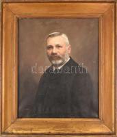 Halász-Hradil Elemér (1873-1948), 2 db mű: Nő és férfi portréja. Olaj, vászon. Férfi portré jelezve ...