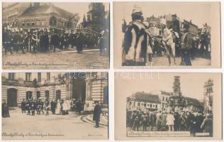 1916 IV. Károly király és Zita királyné koronázása Budapesten. Révész és Biró - 11 db szép állapotú ...