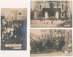 1916 IV. Károly király és Zita királyné koronázása Budapesten. Révész és Biró - 11 db szép állapotú ...