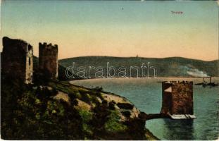 1911 Orsova, Tricula / Trikule, Háromtorony / tower ruins / Tricule