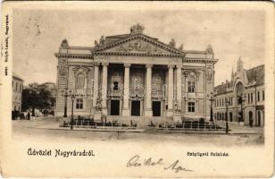 1902 Nagyvárad, Oradea; Szigligeti színház. Rákos Vilmos kiadása / theatre (ázott sarok / wet corner)