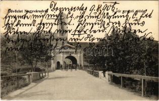 1906 Nagyvárad, Oradea; A vár nyugati oldala, K.u.K. katonák / castle, K.u.K. soldiers (EK)