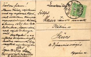 1912 Sopron, A Templom utcai izraelita imaház (zsinagóga) helyén állott "Brückl" torony s:...