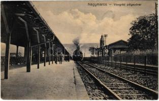 1927 Nagymaros-Visegrád, pályaudvar, vasútállomás, gőzmozdony