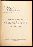 1956 Az Élet és Tudomány temészettudományos kalendárium. Kiadói papírkötésben