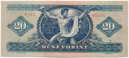 1949. 20Ft "C 513 052105" T:III / Hungary 1949. 20 Forint "C 513 052105" C:F
Ad...
