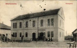 1914 Biharkeresztes, községháza, Bihar-Mező-Keresztesi fogyasztási és értékesítő szövetkezet üzlete és saját kiadása