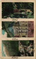 Herkulesfürdő, Baile Herculane; mozaiklap / multi-view postcard (non PC) (felületi sérülés / surface damage)