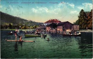 San Cristoforo, Badeanstalt am Caldonazzosee, Valsugana (Südtirol) / spa in Lago di Caldonazzo + K. und K. 17. Korpskommando