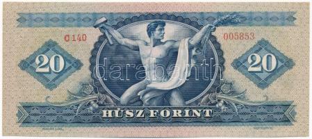 1957. 20Ft "C 140 005853" T:I / Hungary 1957. 20 Forint "C 140 005853" C:UNC
Ad...