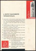 cca 1930 Budapest Székesfőváros Hirdetővállalata által kiadott díjszabást tartalmazó prospektus, Kol...