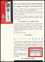 cca 1930 Budapest Székesfőváros Hirdetővállalata által kiadott díjszabást tartalmazó prospektus, Kol...
