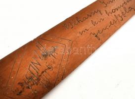 1917 Isonzo, front emlék. Bronz tőr, feliratozva. Isonzo 1915-17 Békássy Imre cs. és kir. kamarás m....