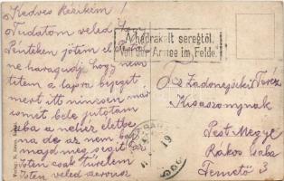 Syanky, Sianky, Sianki; Bahnhof / railway station + "A hadrakelt seregtől. Von der Armee im Fel...