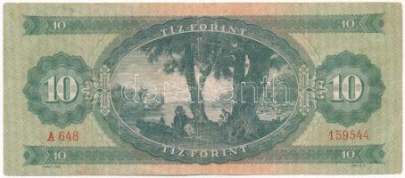 1962. 10Ft "A 648 159544" fordított hátlapi "01"-es alapnyomattal T:III / Hungar...