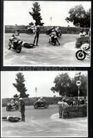 1976 Opatija (Abbázia), a MotoGP-világbajnokság jugoszláv nagydíja, motorkerékpár-verseny, 5 db fotó (közte több hátoldalán feliratozva), 24x18 cm + Phil Read (1939- ) motorversenyző hölgyekkel, feliratozott fotó, 16,5x12 cm / 1976 Opatija, Yugoslavian Grand Prix motorcycle race, 5 photos, 24x18 cm + Phil Read (1939- ) motorcycle racer with young ladies, photo, 16.5x12 cm