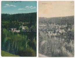 Stószfürdő, Stoósz-fürdő, Kúpele Stós; - 2 db RÉGI város képeslap / 2 pre-1945 town-view postcards