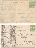 Stószfürdő, Stoósz-fürdő, Kúpele Stós; - 2 db RÉGI város képeslap / 2 pre-1945 town-view postcards