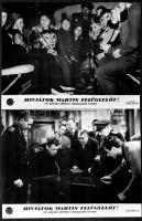 cca 1967 ,,Hívjátok Martin felügyelőt című csehszlovák film jelenetei és szereplői, 13 db vintage produkciós filmfotó, a film illusztrált magyar plakátját külön tételben ld. a plakátok között, 18x24 cm