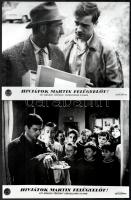 cca 1967 ,,Hívjátok Martin felügyelőt" című csehszlovák film jelenetei és szereplői, 13 db vint...