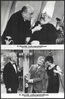 1966 ,,A főnök inkongnitóban című francia film jelenetei és szereplői (köztük Louis Funes), 13 db vintage produkciós filmfotó, a film illusztrált magyar plakátját külön tételben ld. a plakátok között, 18x24 cm