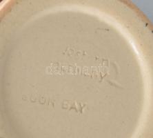 Német steinzeug, ónfedeles sörös korsó, jelzett: Egon Bay, kopott, m:15cm